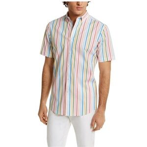 Club Room • men’s pastel stripe button down top